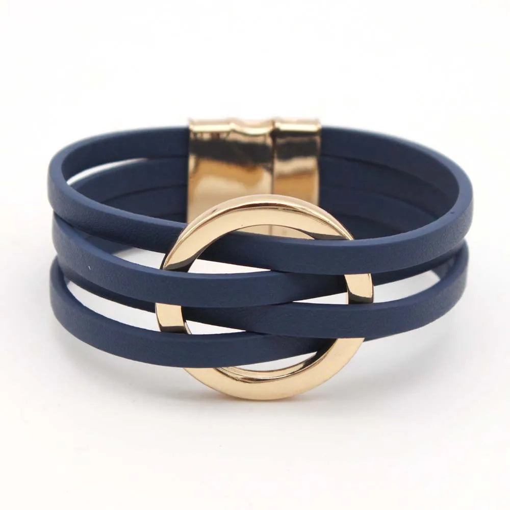 Women's Multilayer Leather Wrap Bracelet