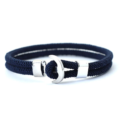 Double Nautical Rope Anchor Bracelet