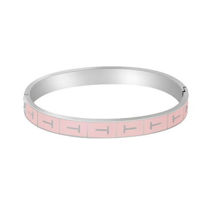 Pink Enamel Bangle