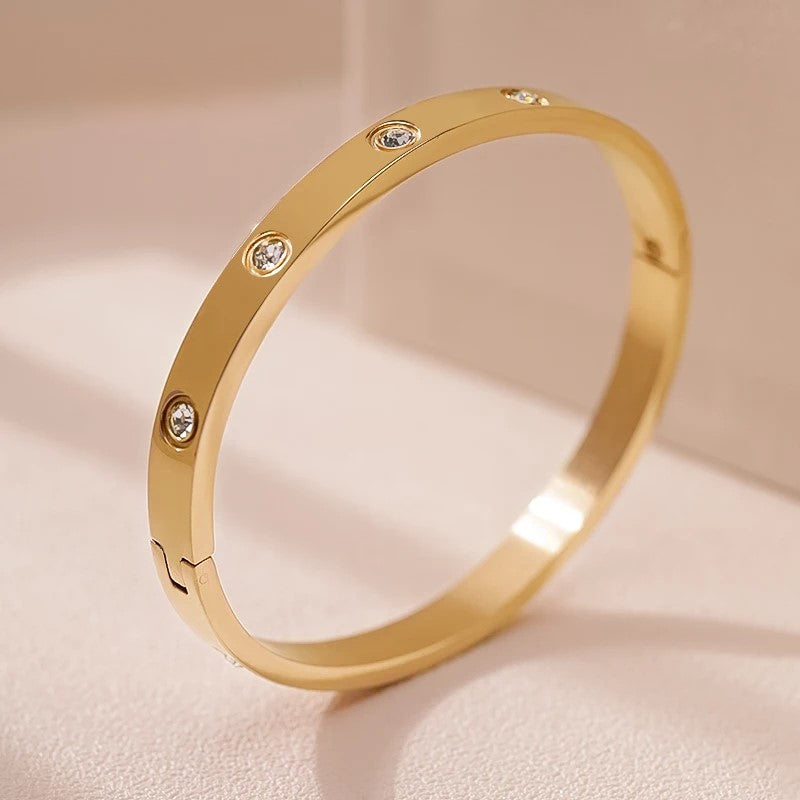 Cubic Zirconia Pave Love Bangle