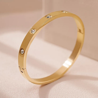 Cubic Zirconia Pave Love Bangle