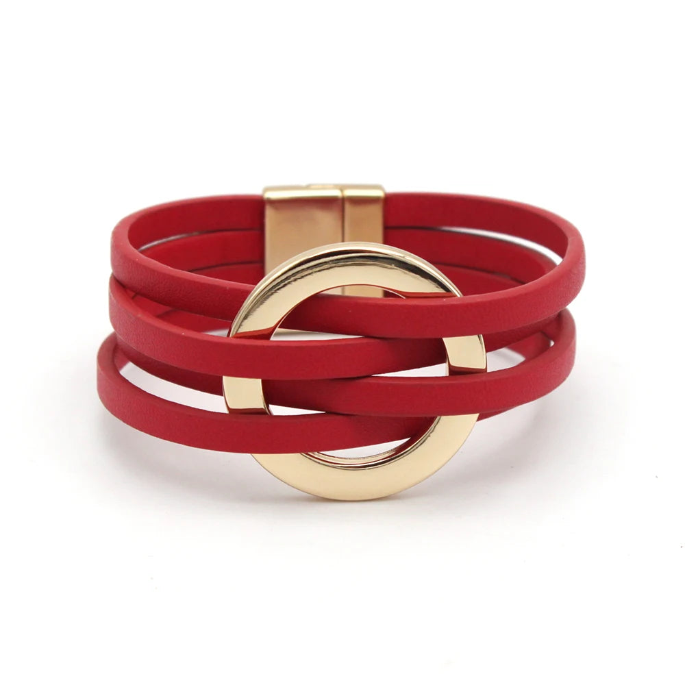 Women's Multilayer Leather Wrap Bracelet