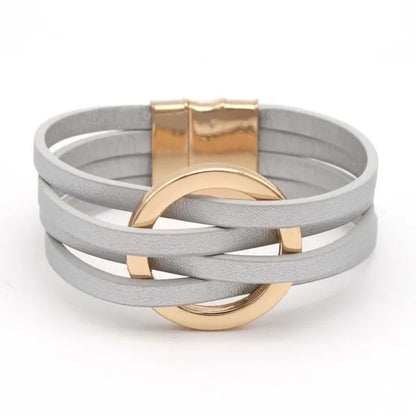 Women's Multilayer Leather Wrap Bracelet