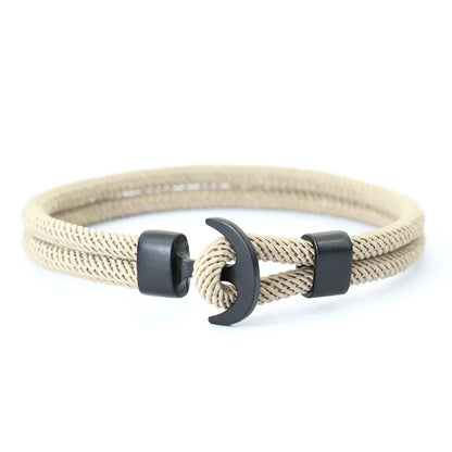 Double Nautical Rope Anchor Bracelet