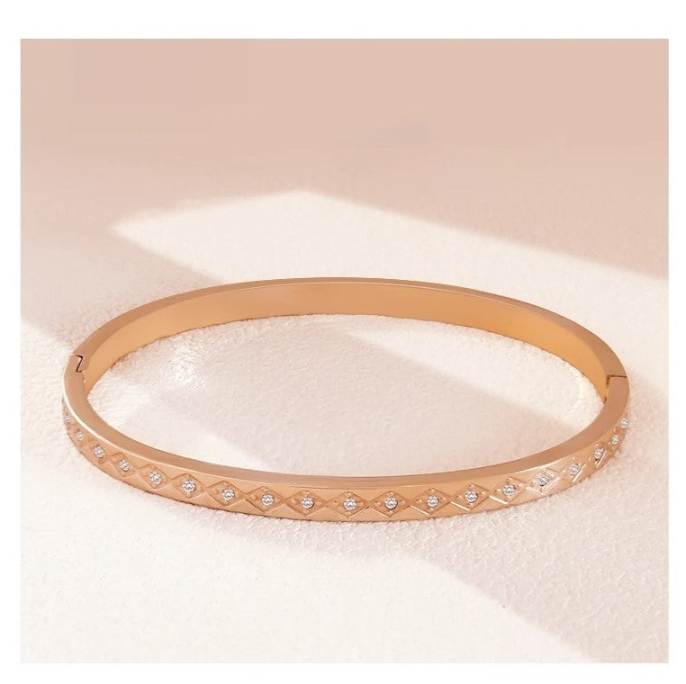 CZ Pave Hinged Bangle