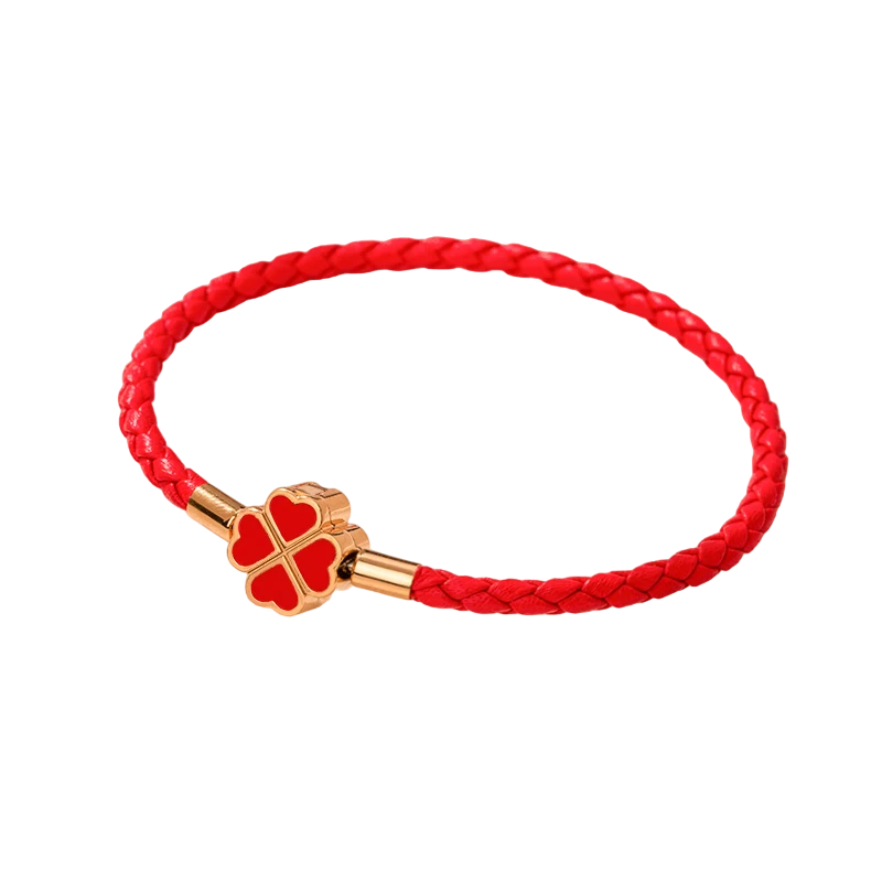 Luxury Gold Plated Heart Shape Leather Bracelet