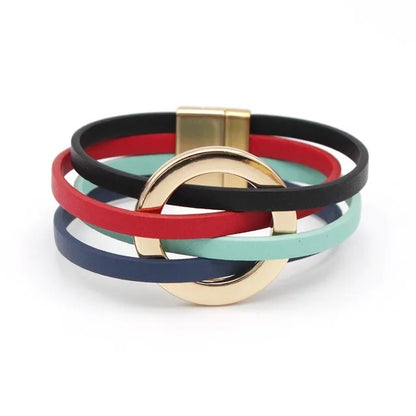 Women's Multilayer Leather Wrap Bracelet