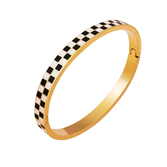 Chess Design Bangle Bracelet