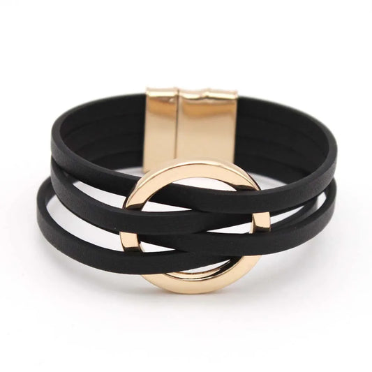 Women's Multilayer Leather Wrap Bracelet