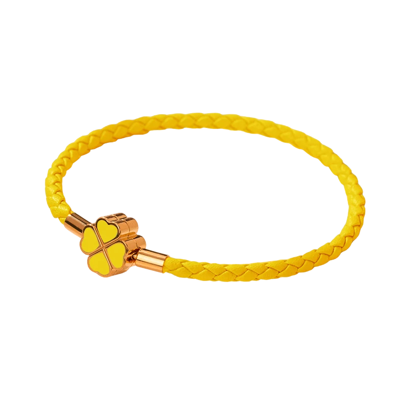 Luxury Gold Plated Heart Shape Leather Bracelet