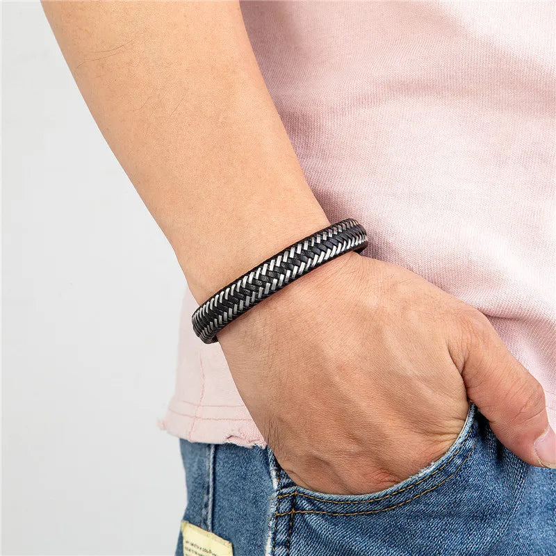 Men's Braided Leather Bracelet