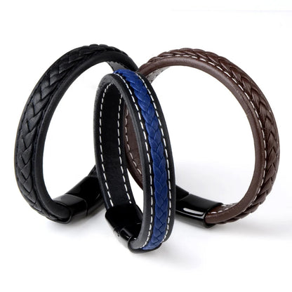 Men's Brown Leather Bracelet