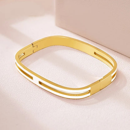 Gold Enamel Bangle