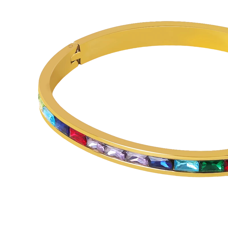 Rainbow Cubic Zirconia Bangle