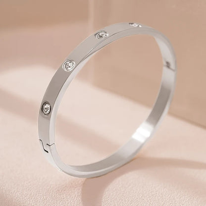 Cubic Zirconia Pave Love Bangle