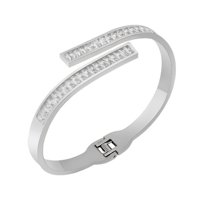 Cubic Zirconia Pave Cuff Bangle