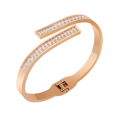 Cubic Zirconia Pave Cuff Bangle