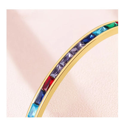 Rainbow Cubic Zirconia Bangle