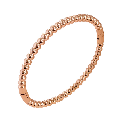 Rose Gold Bead Cuff Bangle