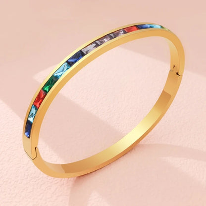 Rainbow Cubic Zirconia Bangle