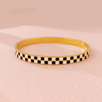 Chess Design Bangle Bracelet