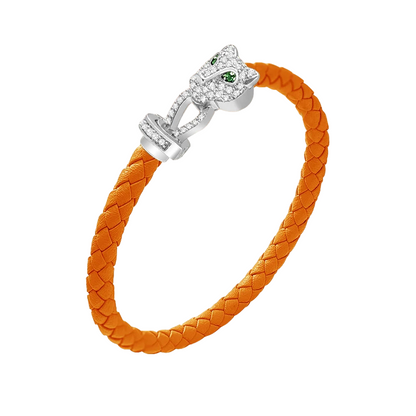 Luxury Cubic Zirconia Leather Bracelet