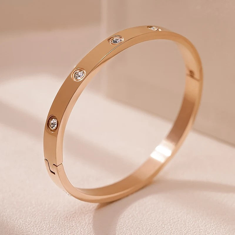 Cubic Zirconia Pave Love Bangle