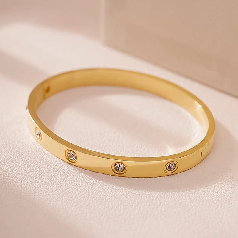 Cubic Zirconia Pave Love Bangle