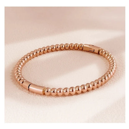 Rose Gold Bead Cuff Bangle