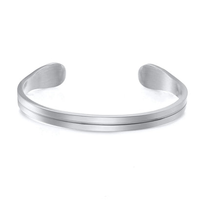 IP Plated Stainless Steel Thin Cuff Bracelet