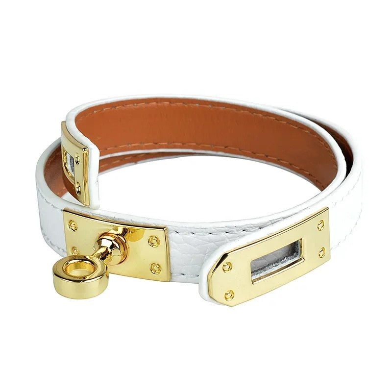 Women's Leather Wraparound Bracelet