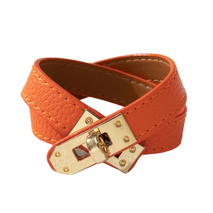 Women's Leather Wraparound Bracelet