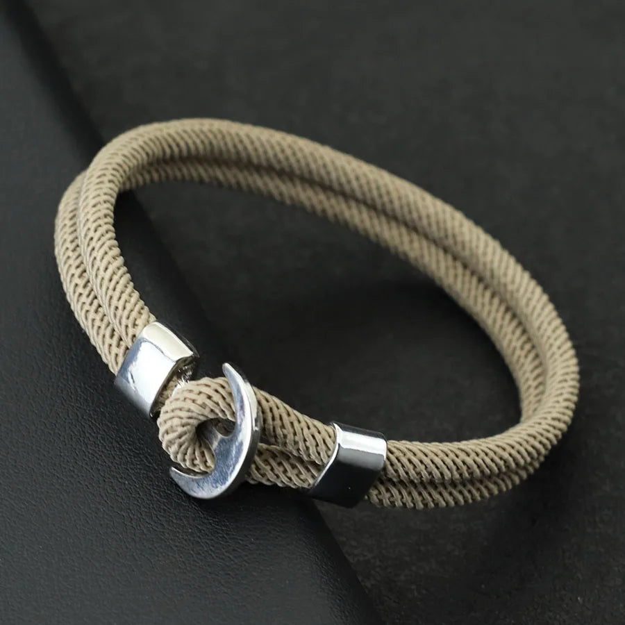 Double Nautical Rope Anchor Bracelet