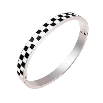 Chess Design Bangle Bracelet