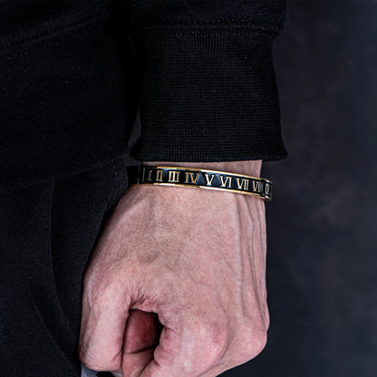 Roman Numeral Cuff Bracelet