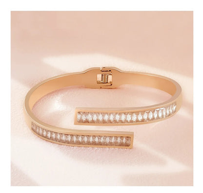 Cubic Zirconia Pave Cuff Bangle