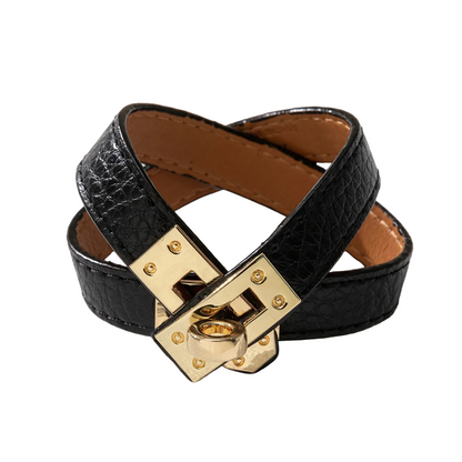 Women's Leather Wraparound Bracelet