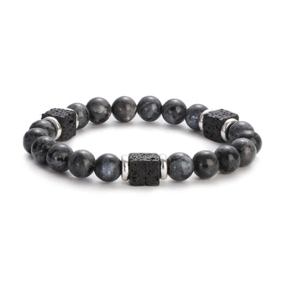 Lava Cube Beaded Bracelet