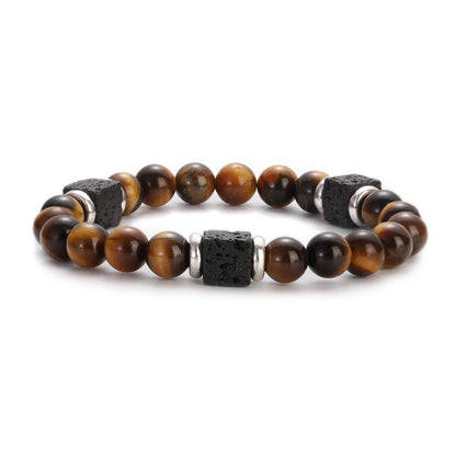 Lava Cube Beaded Bracelet