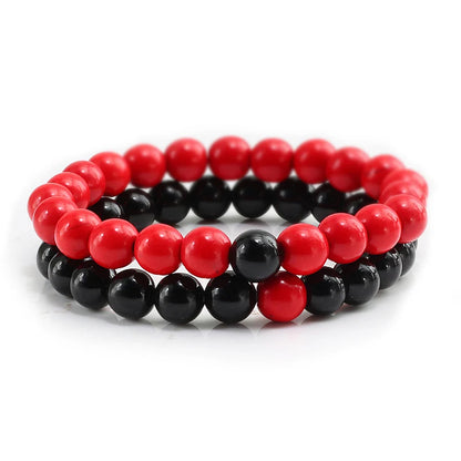 Natural Stone Beaded Bracelet 2Pcs/Set