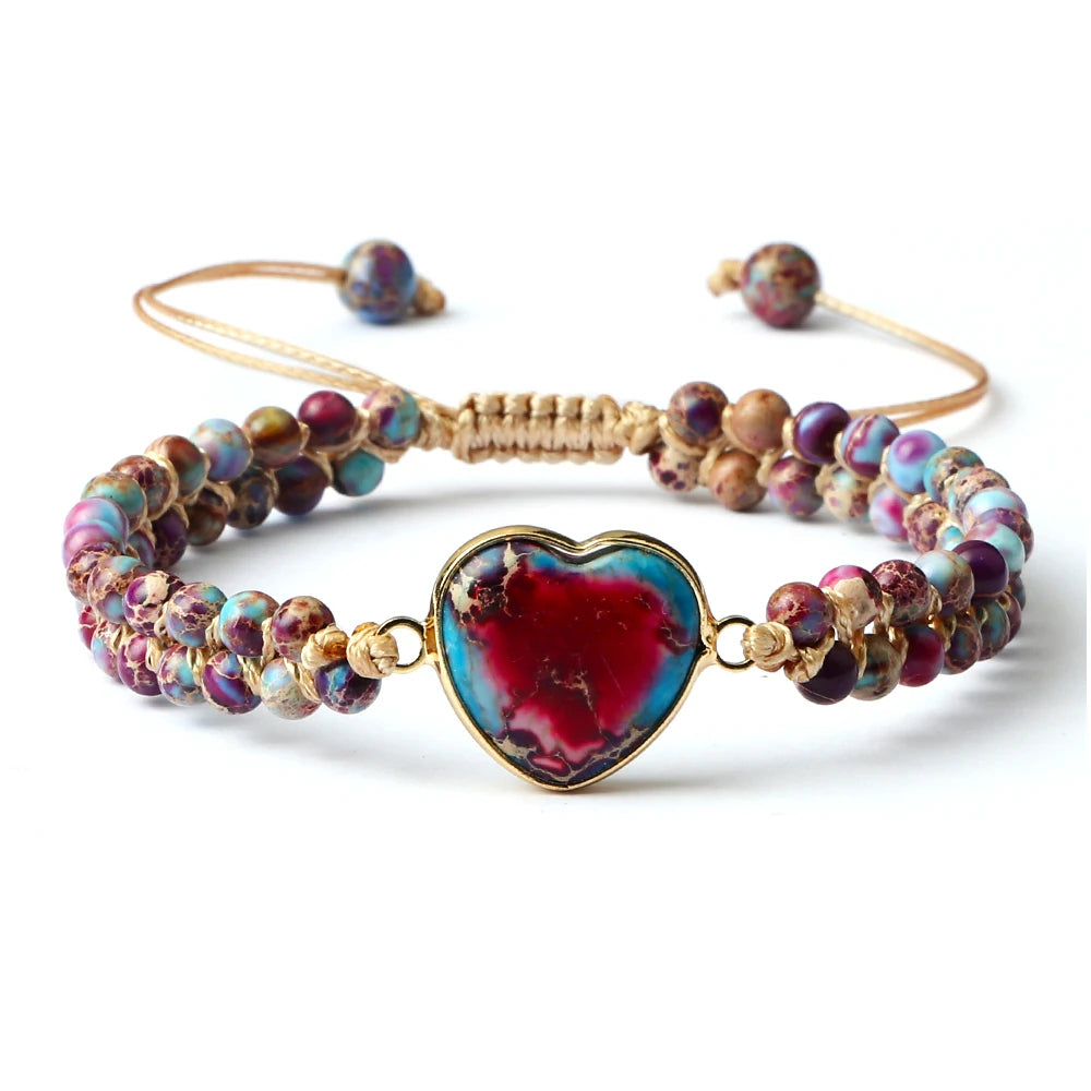 Heart Shaped Gemstone Bracelet