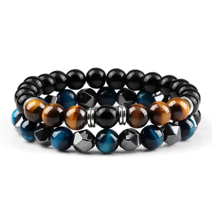 Natural Tiger Eye Beaded Bracelet