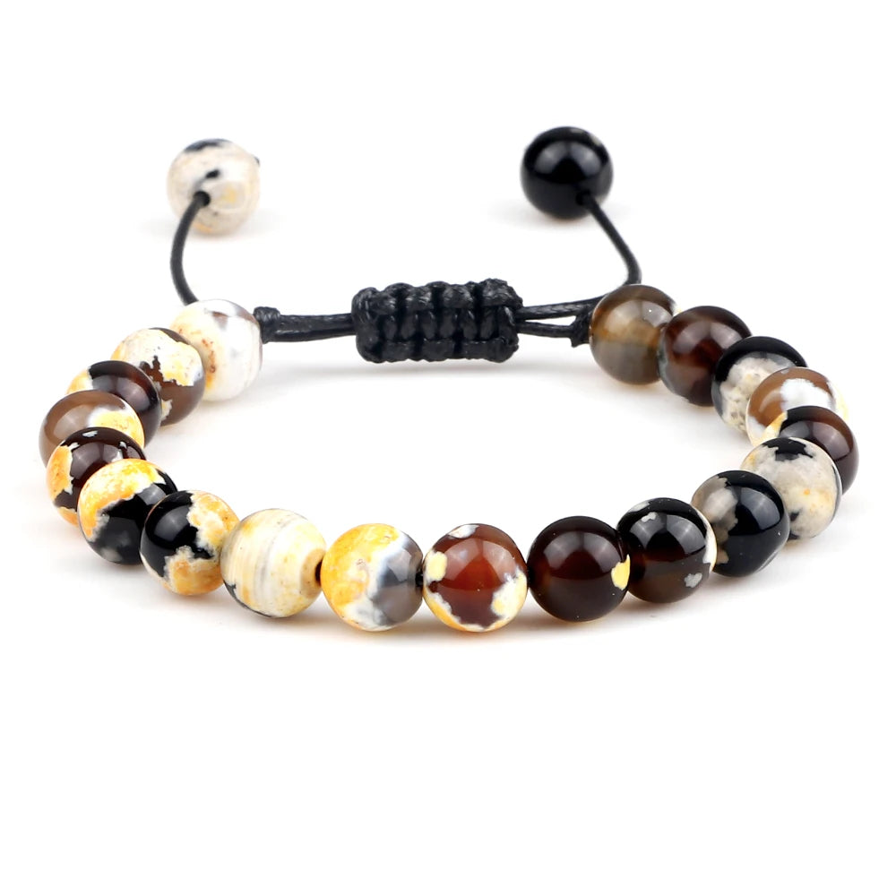 Fire Agate Beaded Bracelet