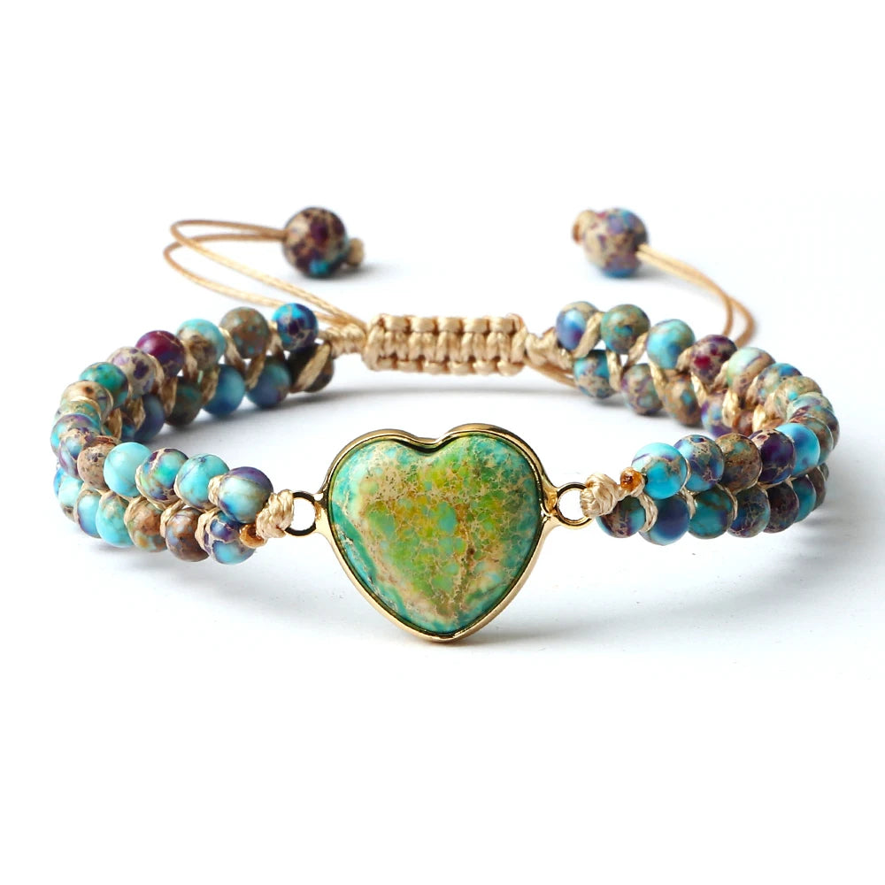 Heart Shaped Gemstone Bracelet