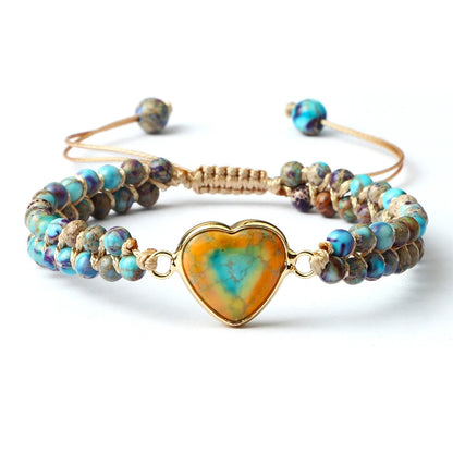 Heart Shaped Gemstone Bracelet