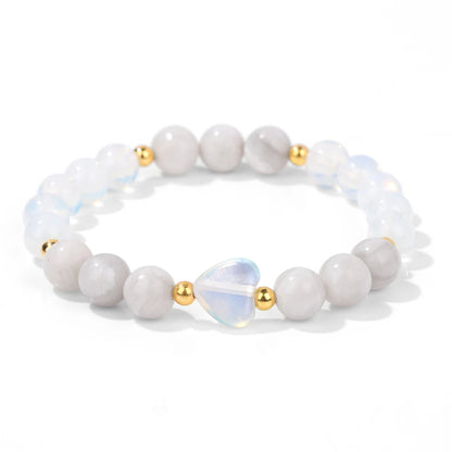 Heart Stone Beads Bracelet