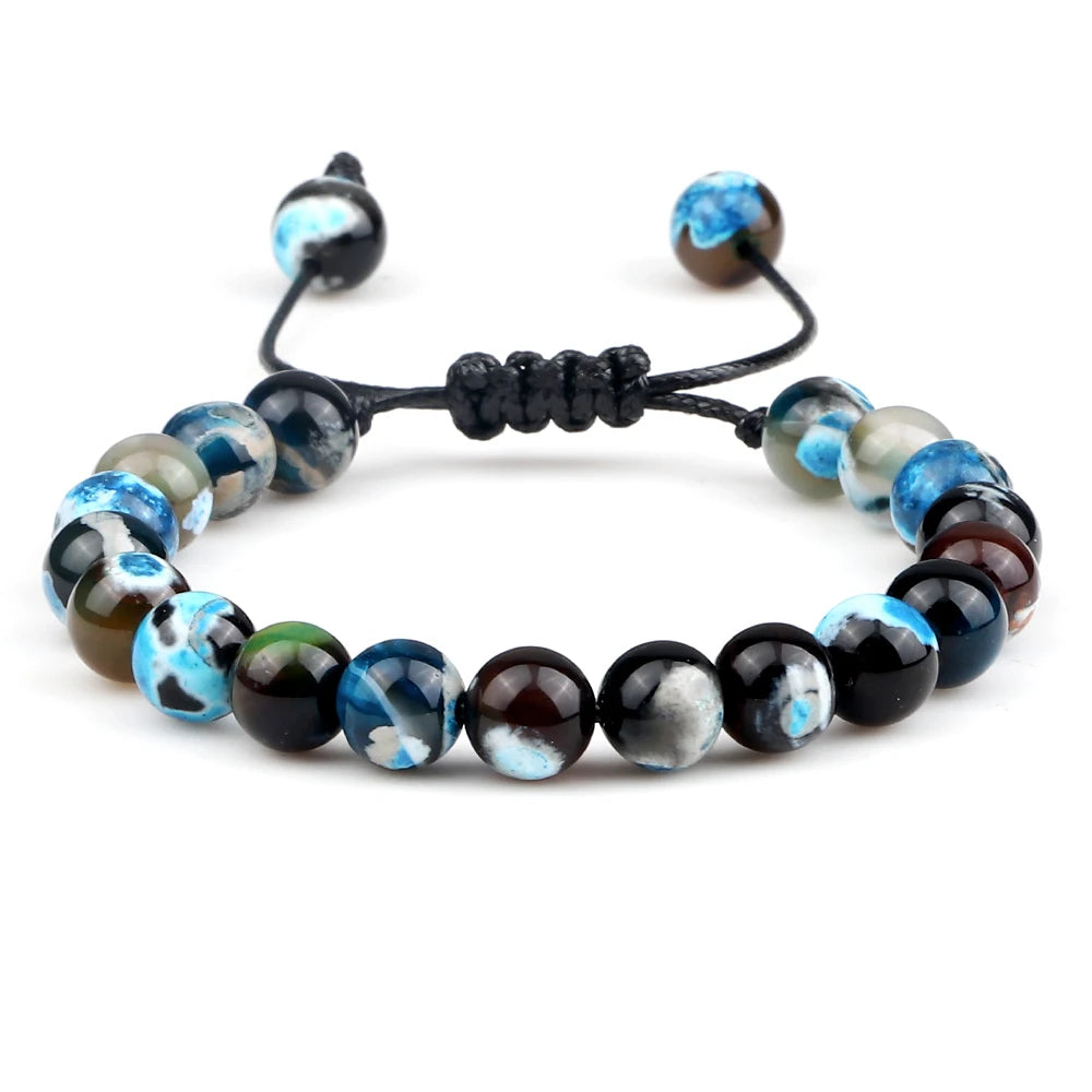 Fire Agate Beaded Bracelet