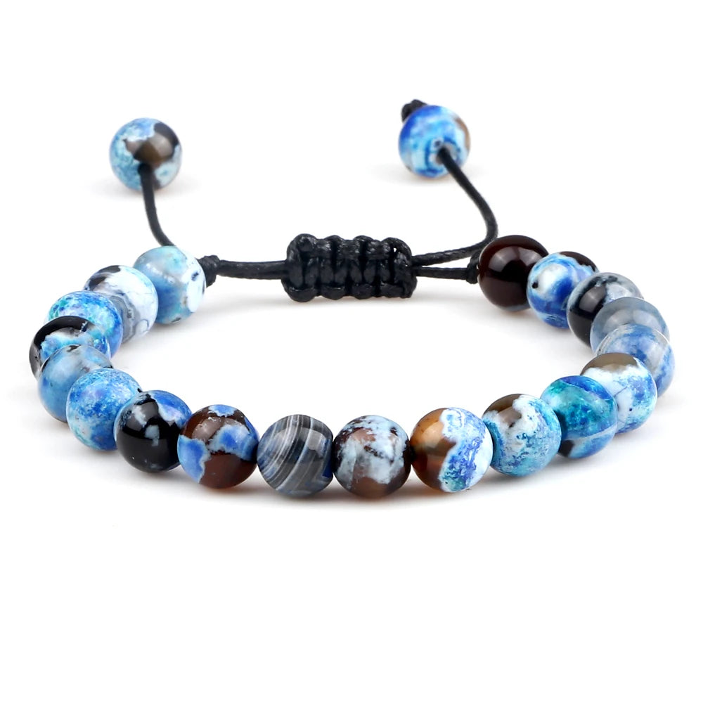 Fire Agate Beaded Bracelet