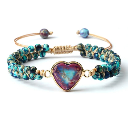 Heart Shaped Gemstone Bracelet