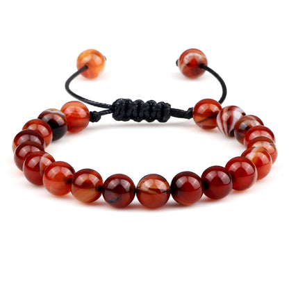 Fire Agate Beaded Bracelet